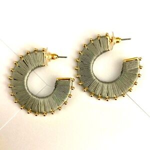 ( nwot ) Fabulous Gold & Grey Hoops